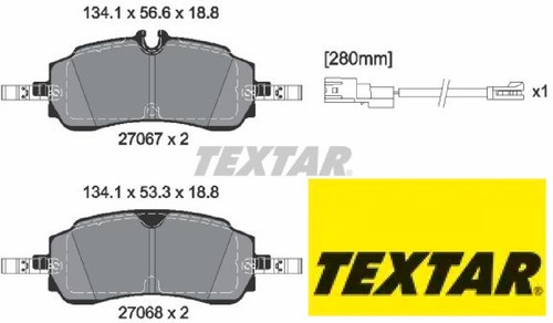 Textar 2706701 bremsbelagsatz - textar,